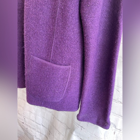Croft & Barrow Purple Full Zip Cardigan Sweater.  100% Wool.  Size XL - Picture 3 of 7